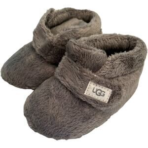 NWOT Infant Plush Ugg No Tie Booties GRAY size 4/5